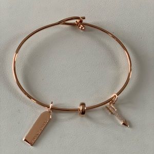CORE™ Origami Owl 7.25” rose gold bangle with 3 mementos